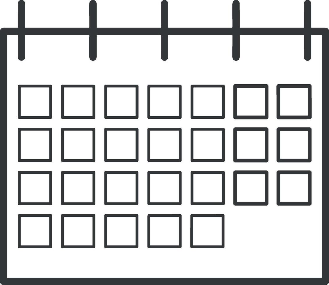 Calendar Icon for schedule reminder symbol image on the white background vector