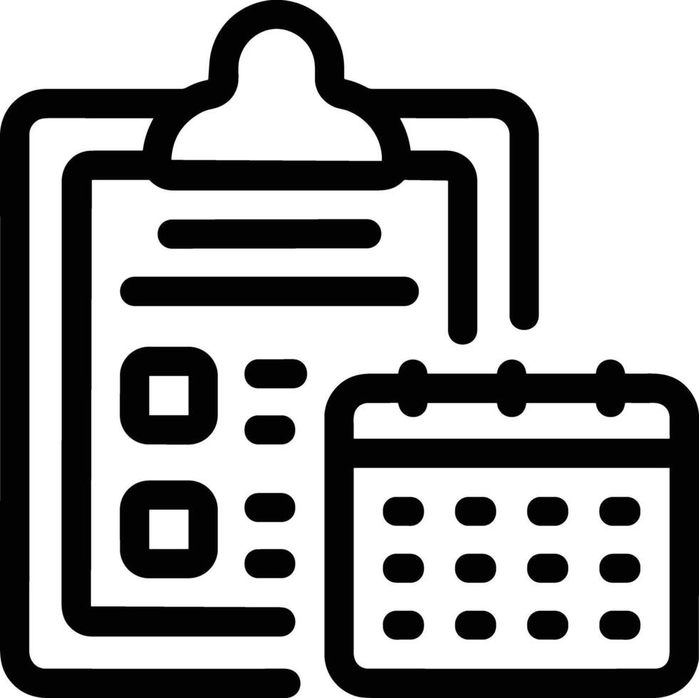 Calendar Icon for schedule reminder symbol image on the white background vector