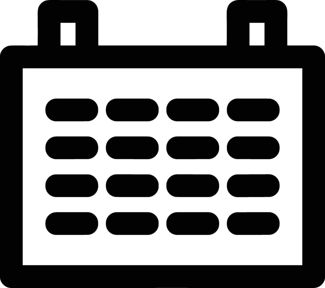 Calendar Icon for schedule reminder symbol image on the white background vector