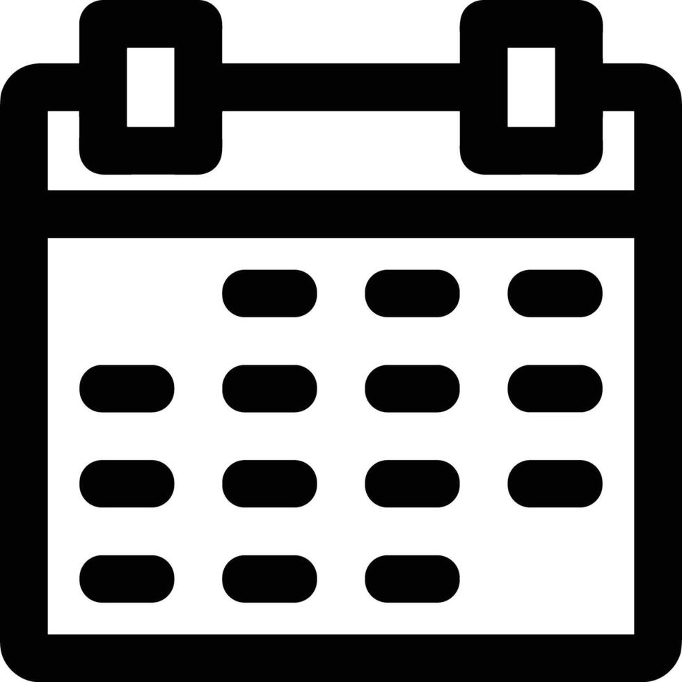 Calendar Icon for schedule reminder symbol image on the white background vector