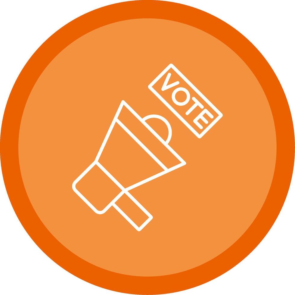 Campaign Line Multi Circle Icon vector