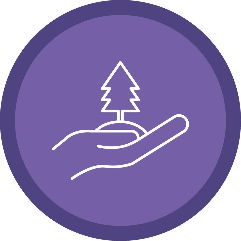 Tree Line Multi Circle Icon vector