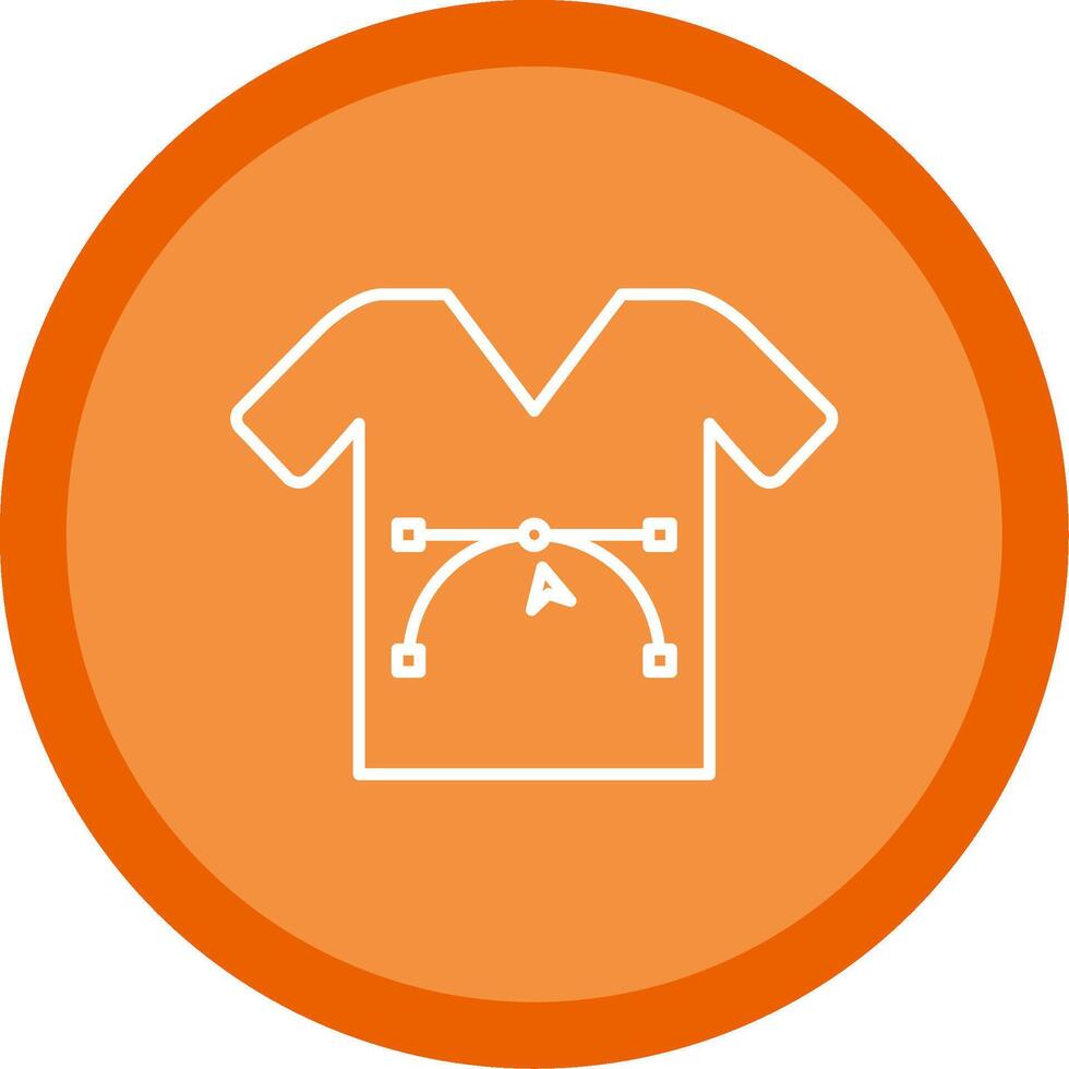 Shirt Design Line Multi Circle Icon vector