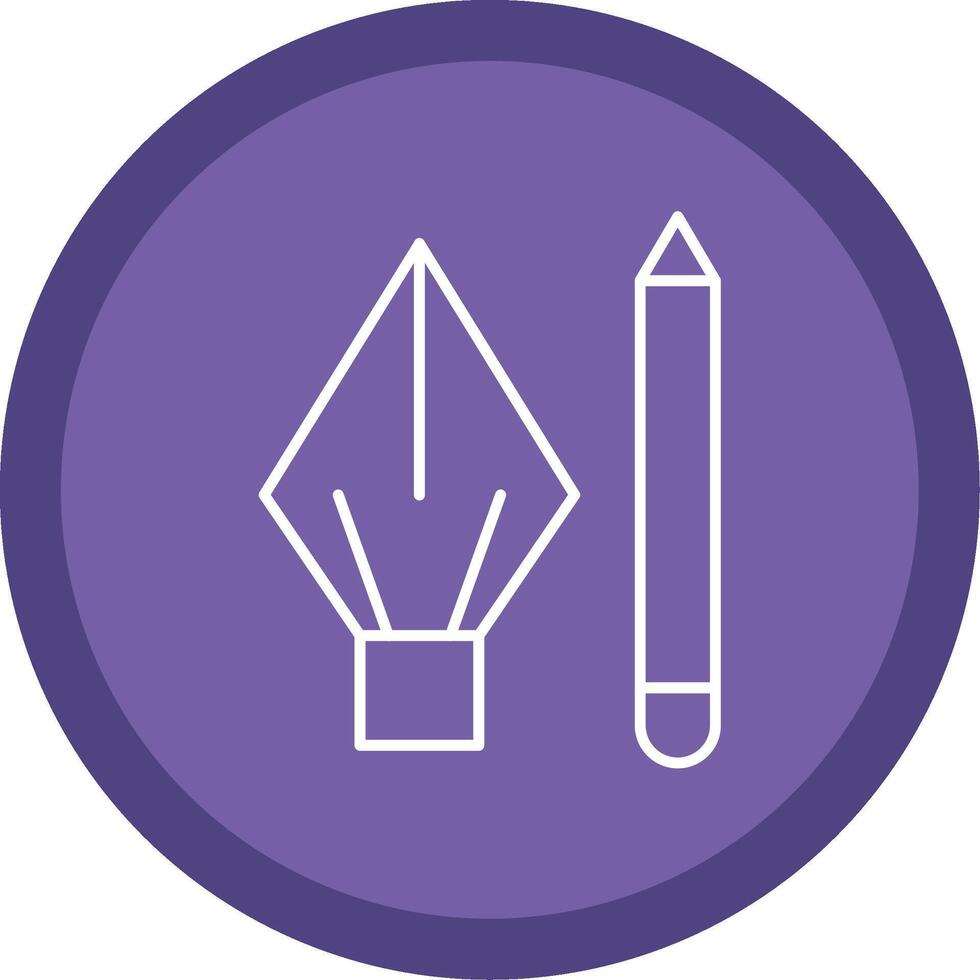 Pencil Line Multi Circle Icon vector