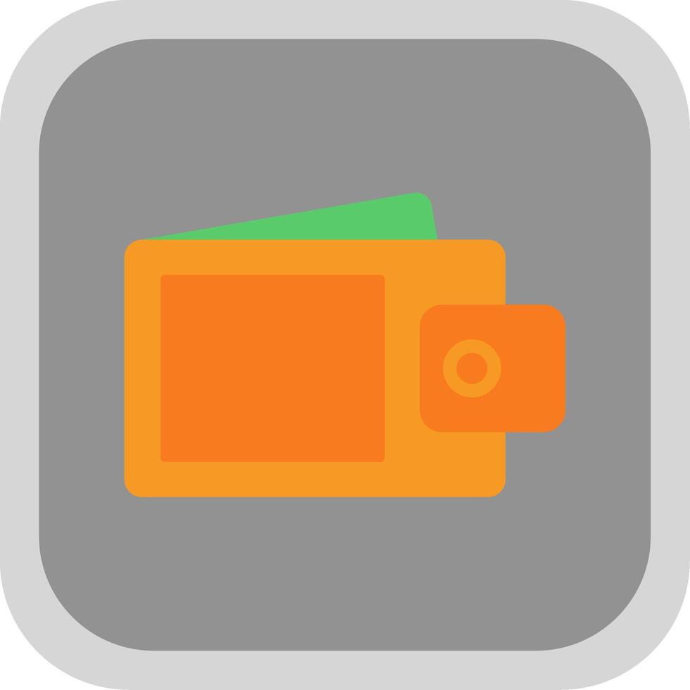 Wallet Flat Round Corner Icon vector