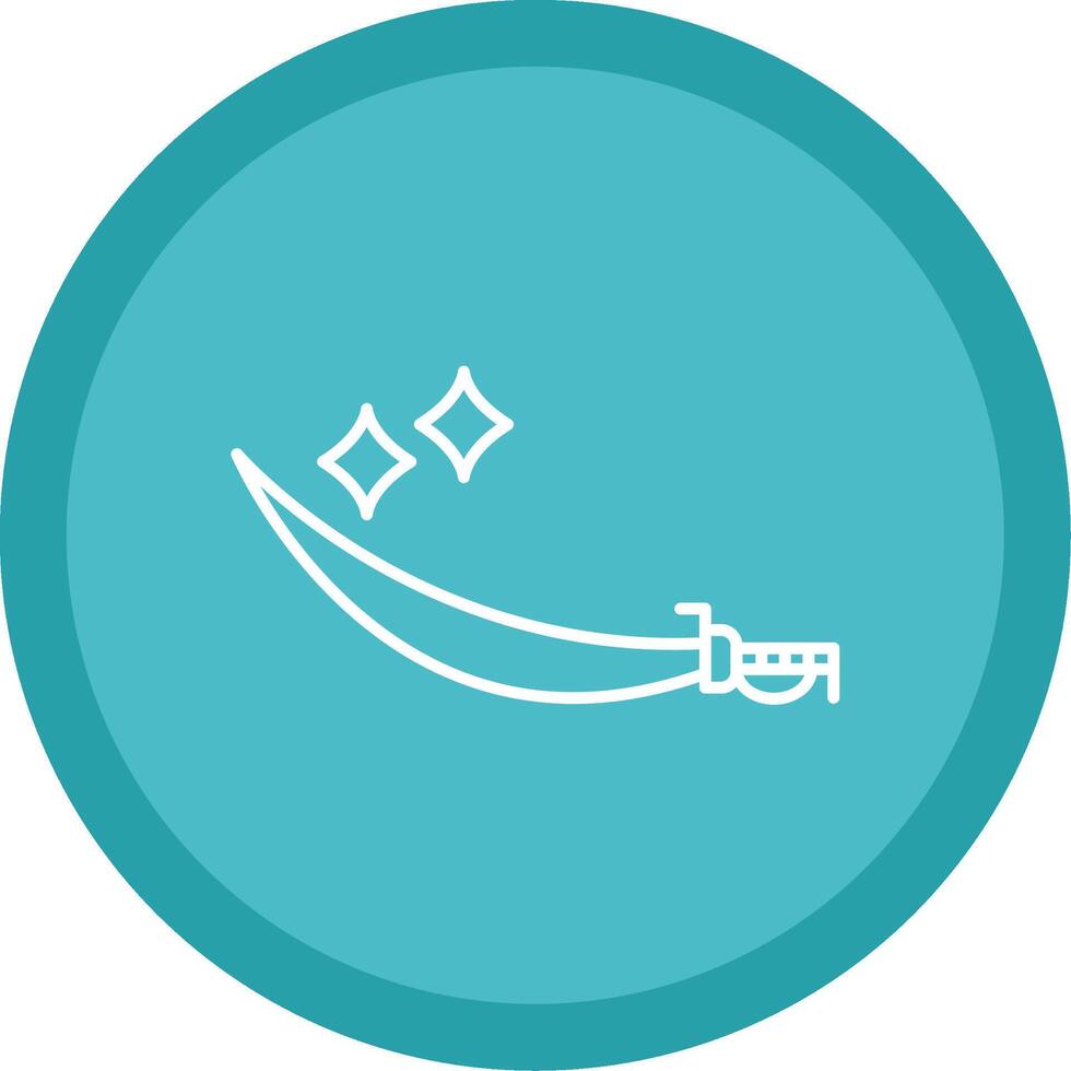 Sword Line Multi Circle Icon vector