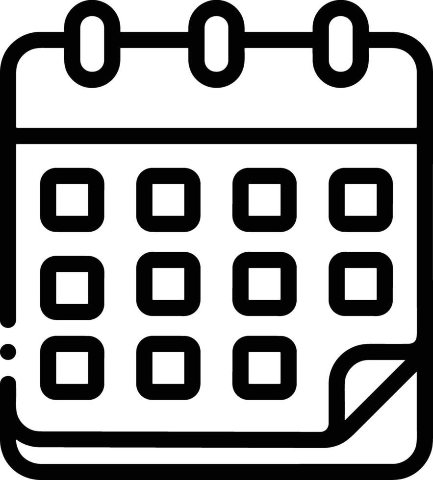 Calendar Icon for schedule reminder symbol image on the white background vector