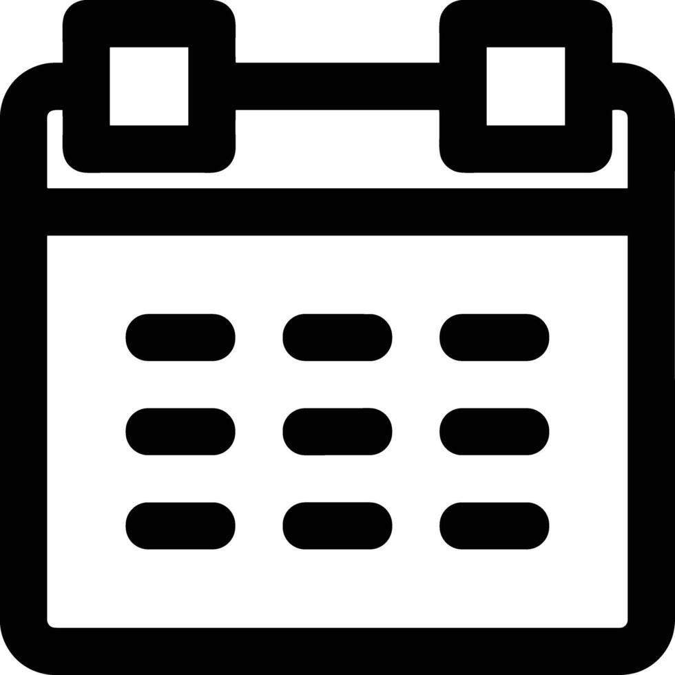 Calendar Icon for schedule reminder symbol image on the white background vector