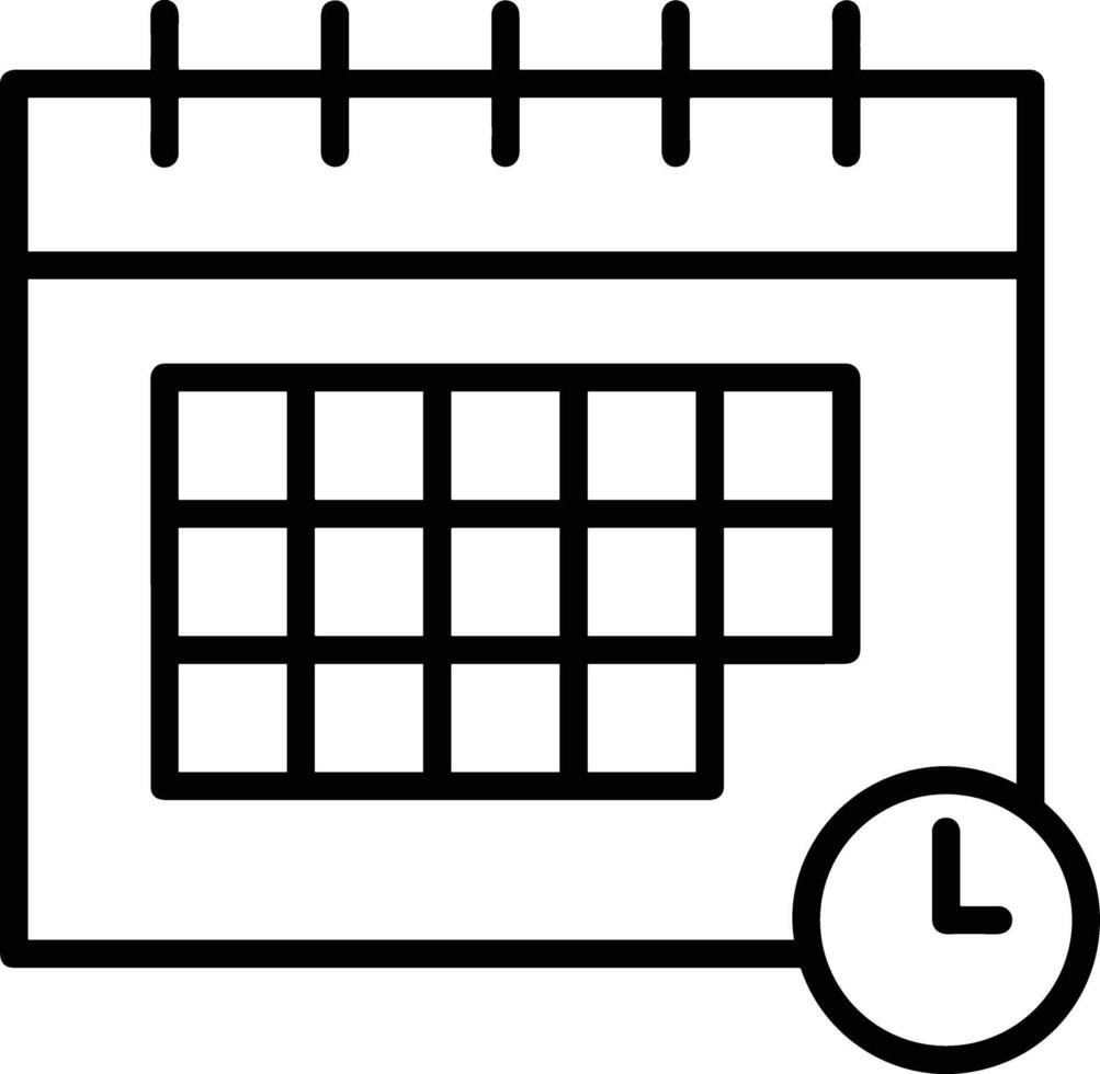 Calendar Icon for schedule reminder symbol image on the white background vector