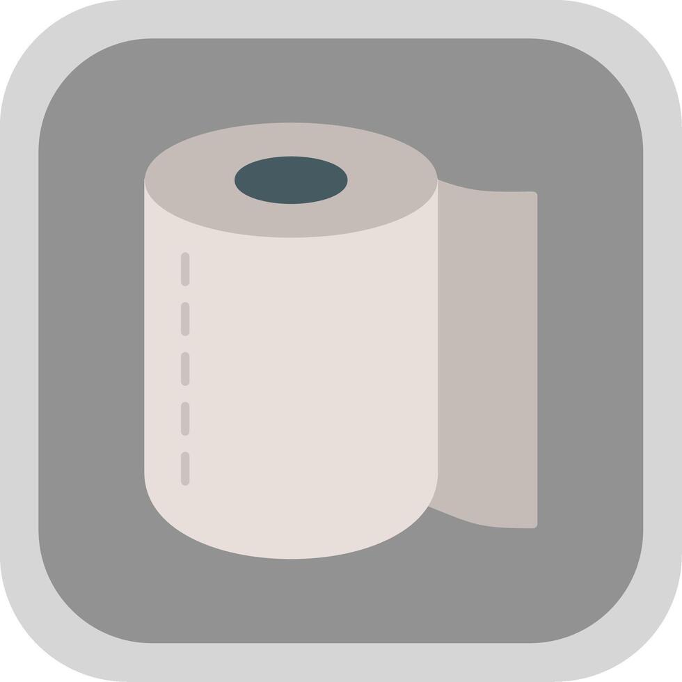 Toilet Roll Flat Round Corner Icon vector