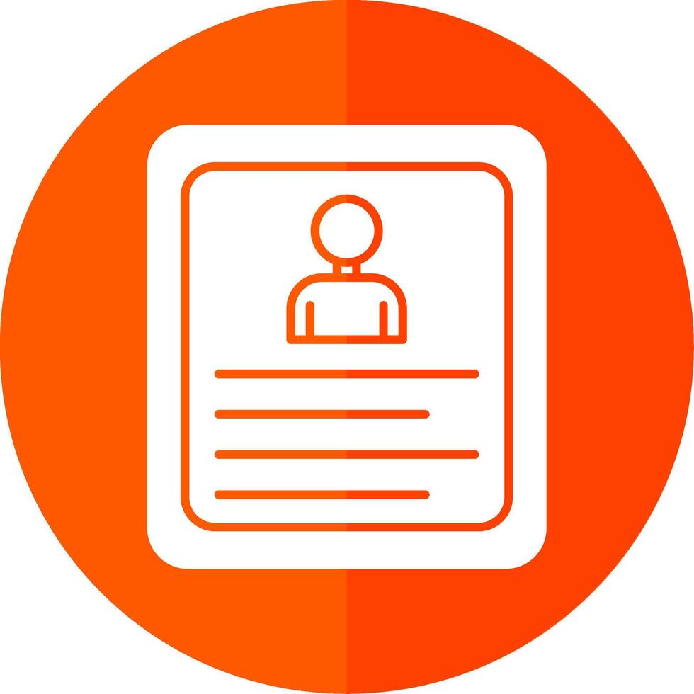 Curriculum Vitae Glyph Red Circle Icon vector