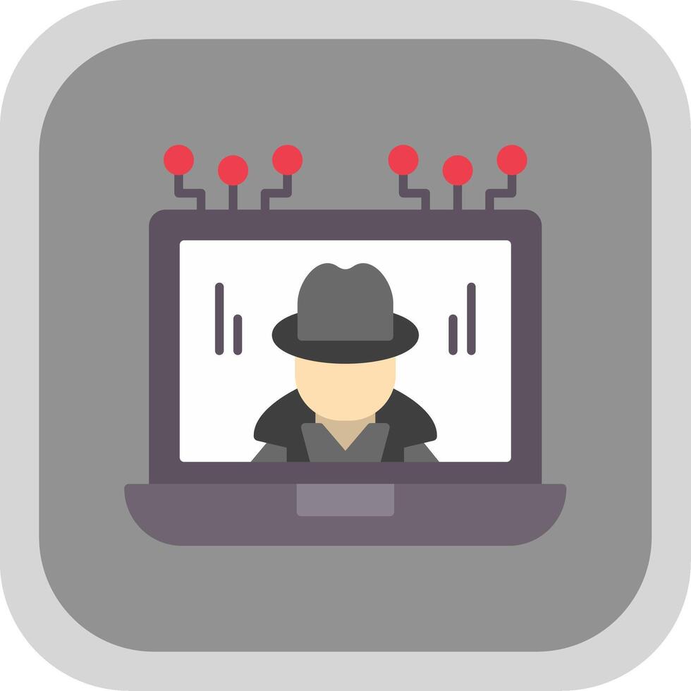 Fraud Flat Round Corner Icon vector