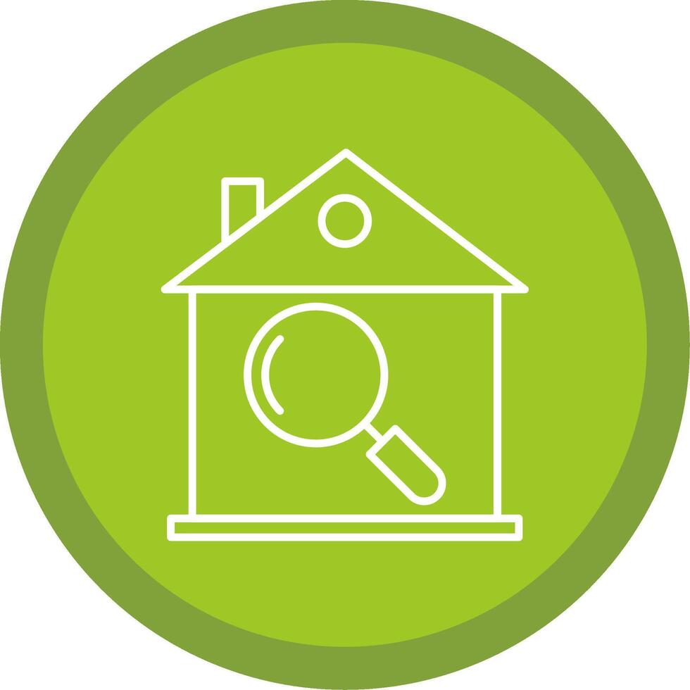 House Inspection Line Multi Circle Icon vector