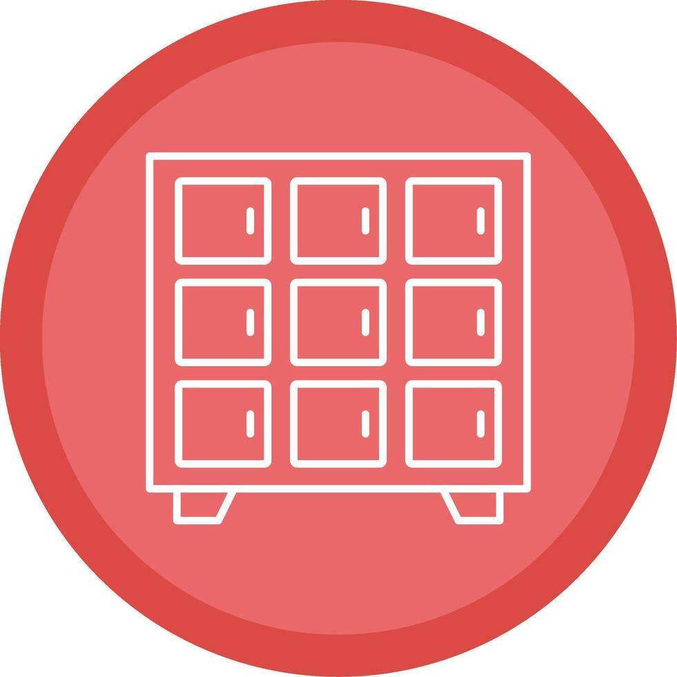 Locker Line Multi Circle Icon vector