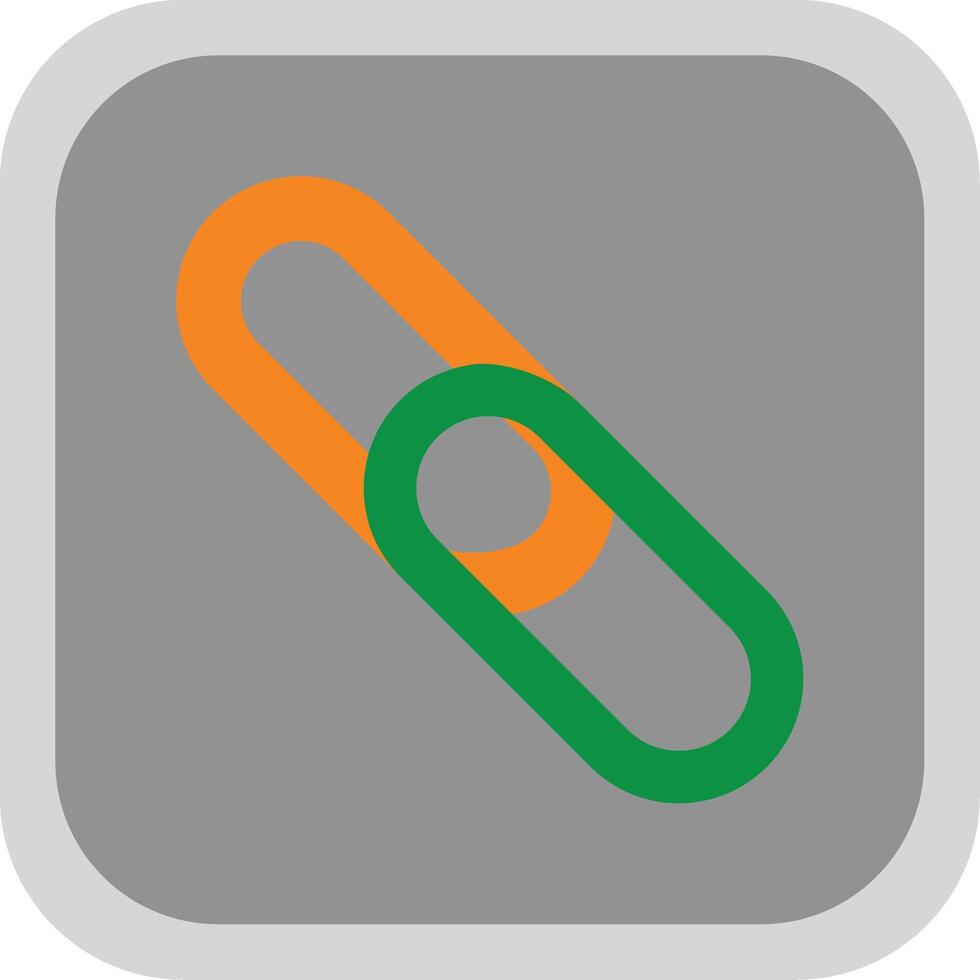 Backlink Flat Round Corner Icon vector