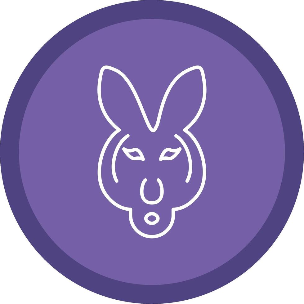 Kangaroo Line Multi Circle Icon vector