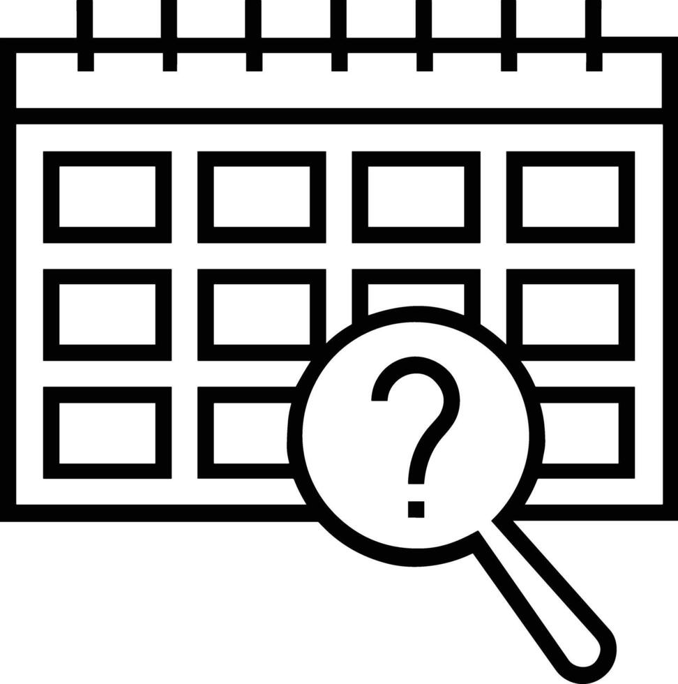 Calendar Icon for schedule reminder symbol image on the white background vector