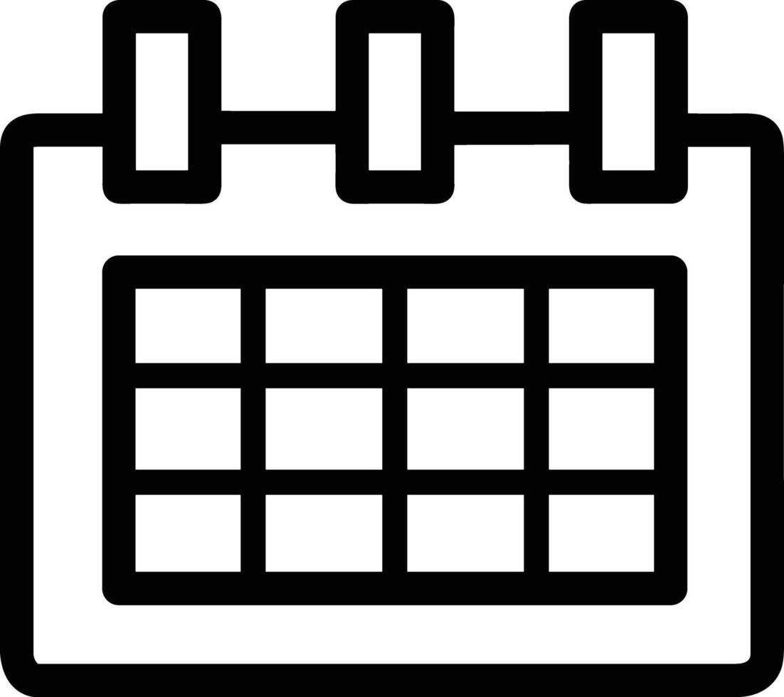 Calendar Icon for schedule reminder symbol image on the white background vector