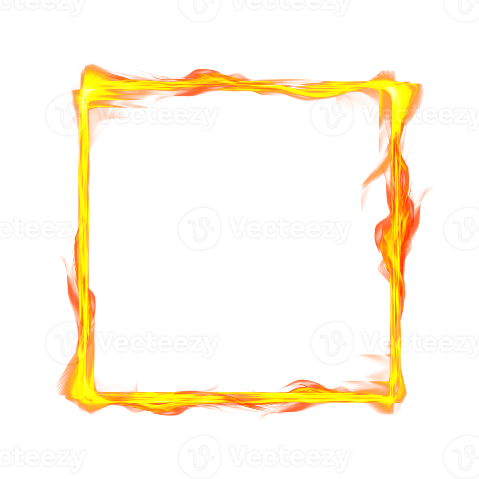 Frame made of fire png