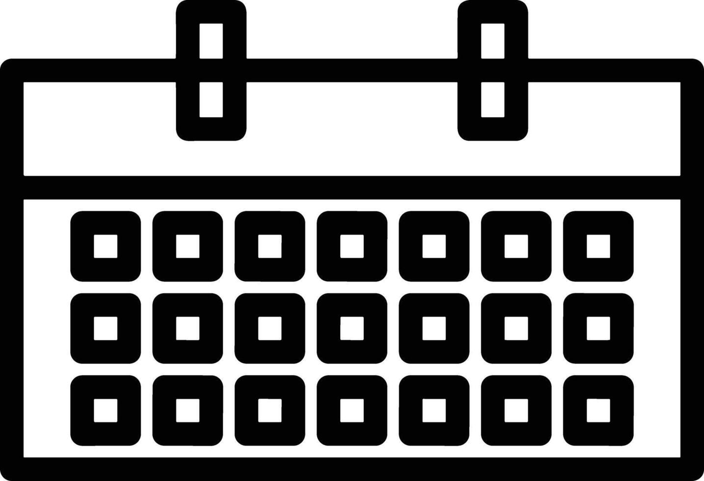 Calendar Icon for schedule reminder symbol image on the white background vector