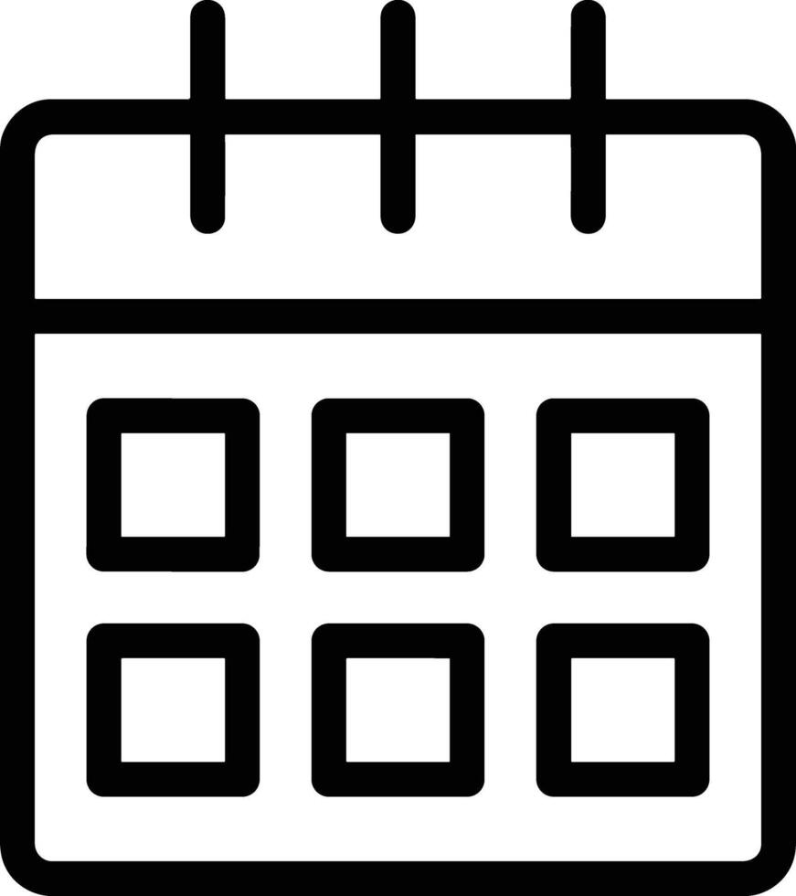 Calendar Icon for schedule reminder symbol image on the white background vector