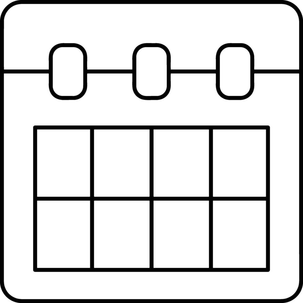 Calendar Icon for schedule reminder symbol image on the white background vector