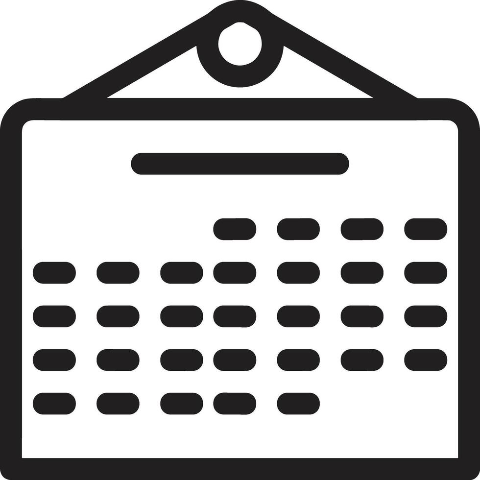 Calendar Icon for schedule reminder symbol image on the white background vector