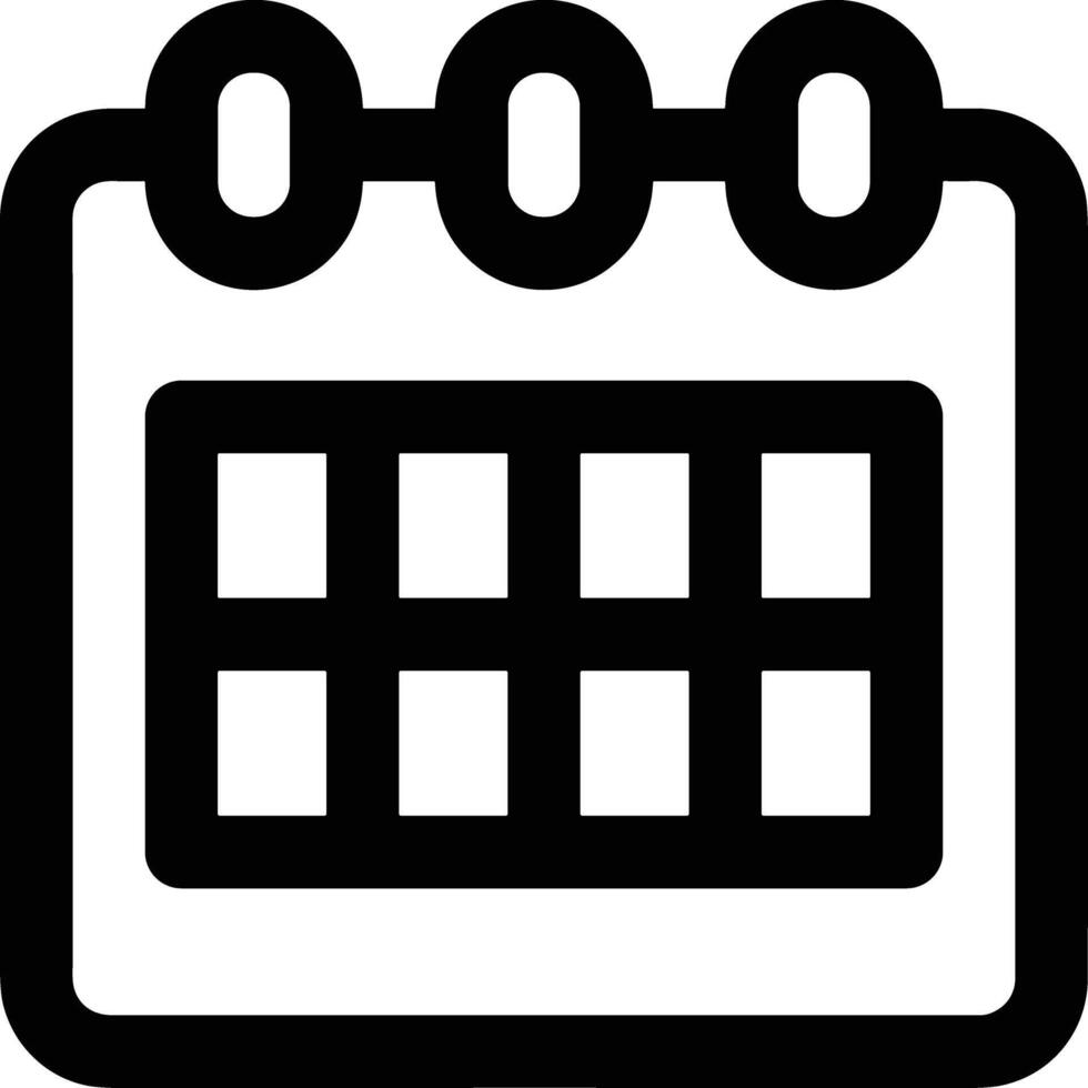 Calendar Icon for schedule reminder symbol image on the white background vector