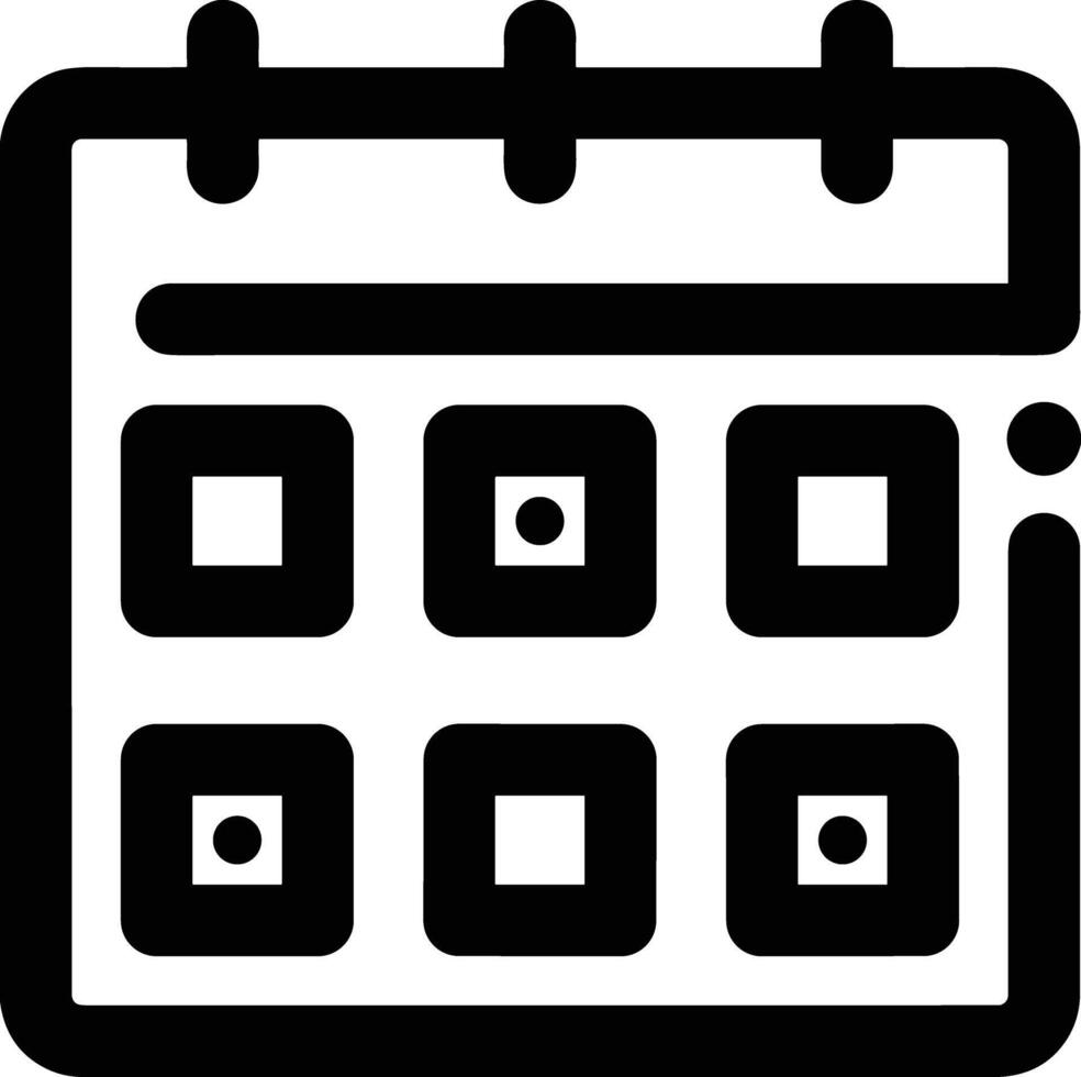 Calendar Icon for schedule reminder symbol image on the white background vector