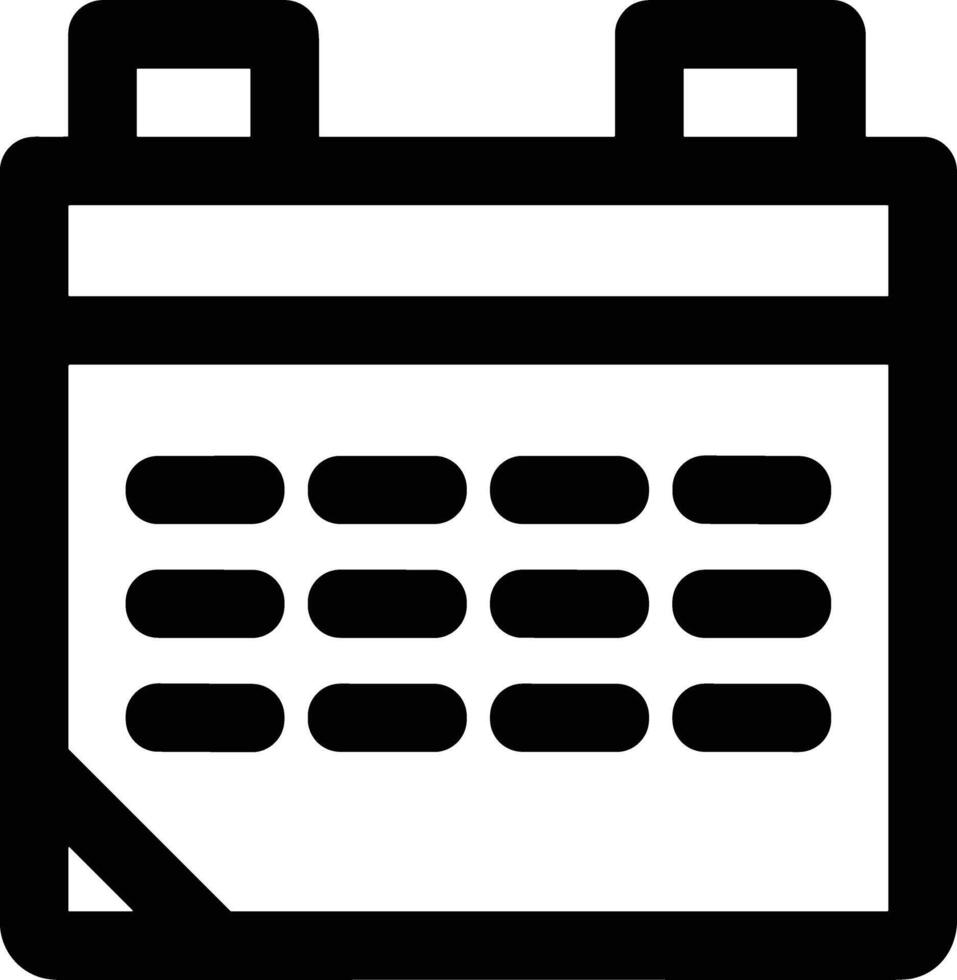 Calendar Icon for schedule reminder symbol image on the white background vector