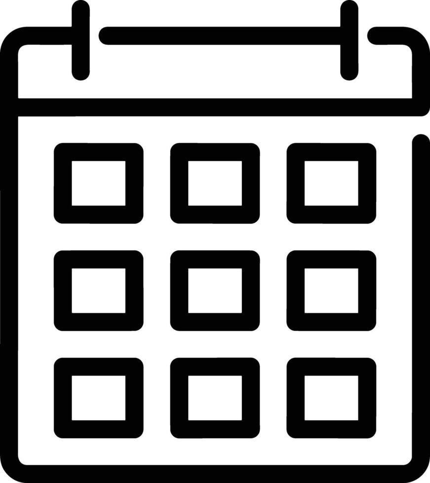 Calendar Icon for schedule reminder symbol image on the white background vector