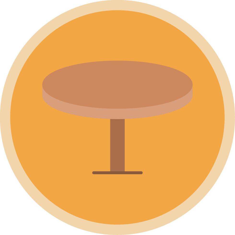 Round Table Flat Multi Circle Icon vector