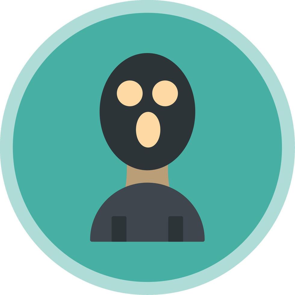 Balaclava Flat Multi Circle Icon vector