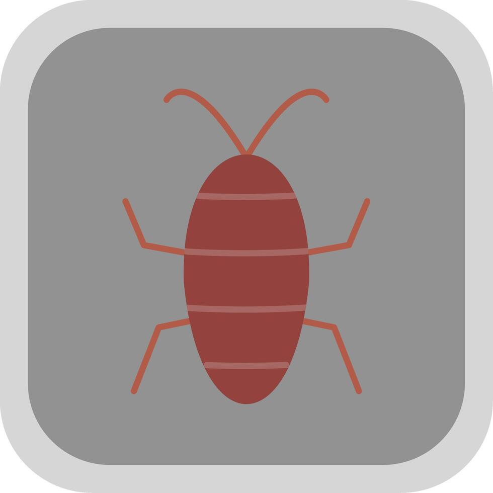 Cicada Flat Round Corner Icon vector