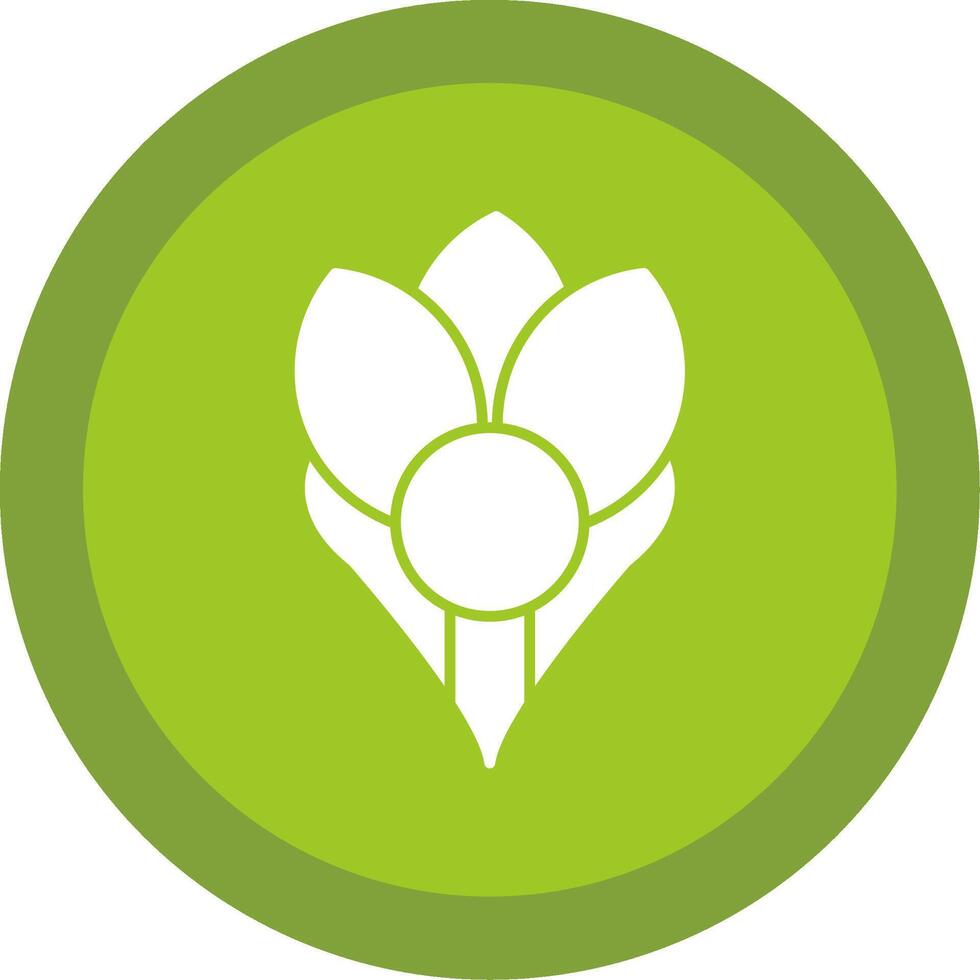 Crocus Glyph Multi Circle Icon vector