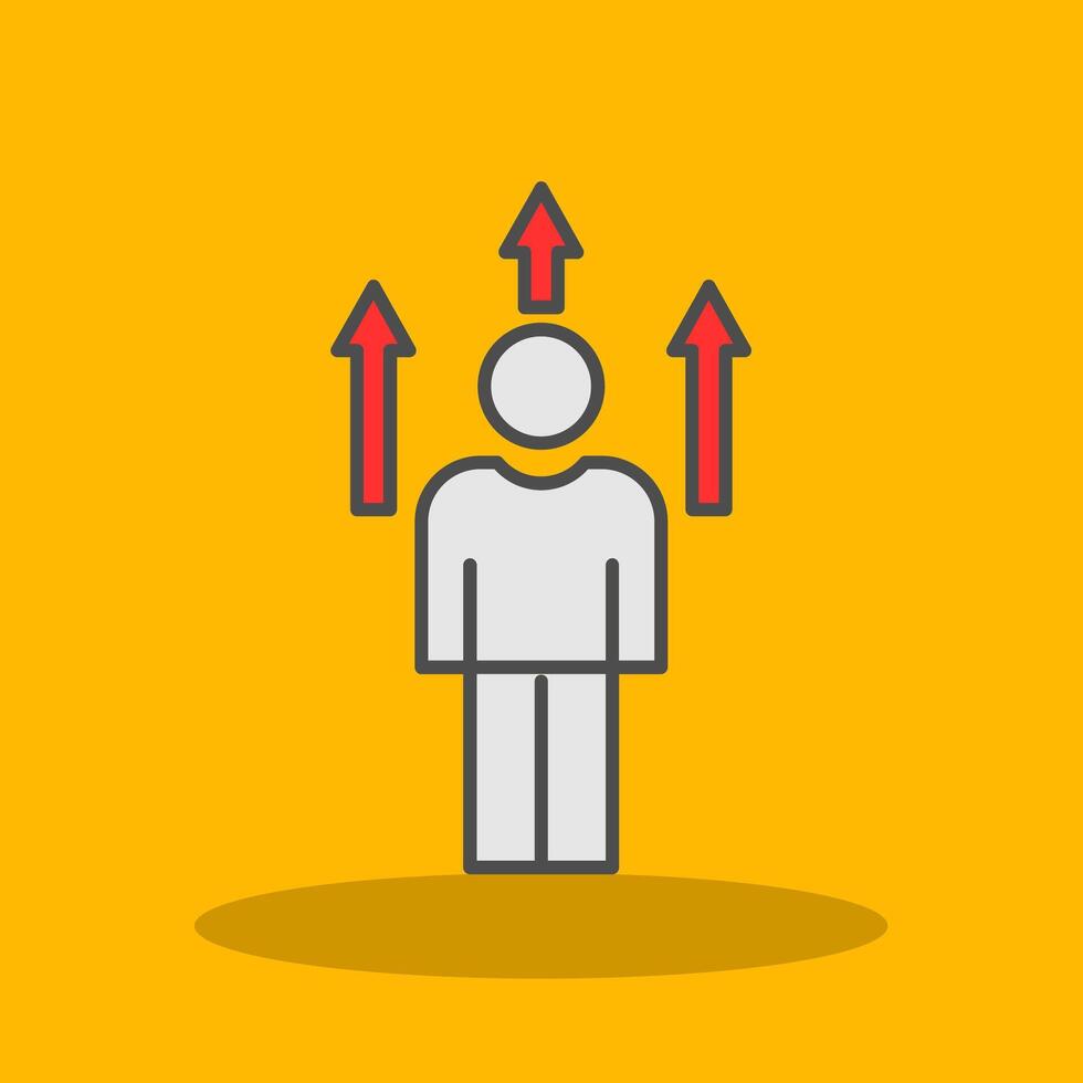 Motivation Filled Shadow Icon vector