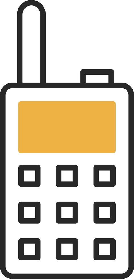 Walkie Talkie Skined Filled Icon vector