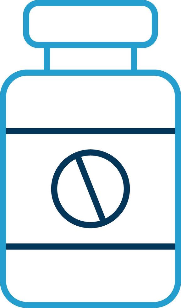 Iron Tablet Line Blue Two Color Icon vector