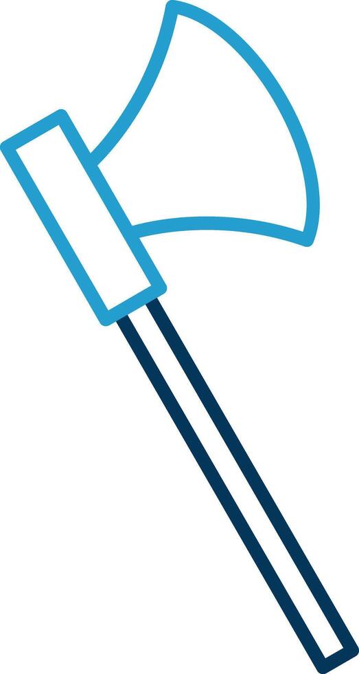 Axe Line Blue Two Color Icon vector