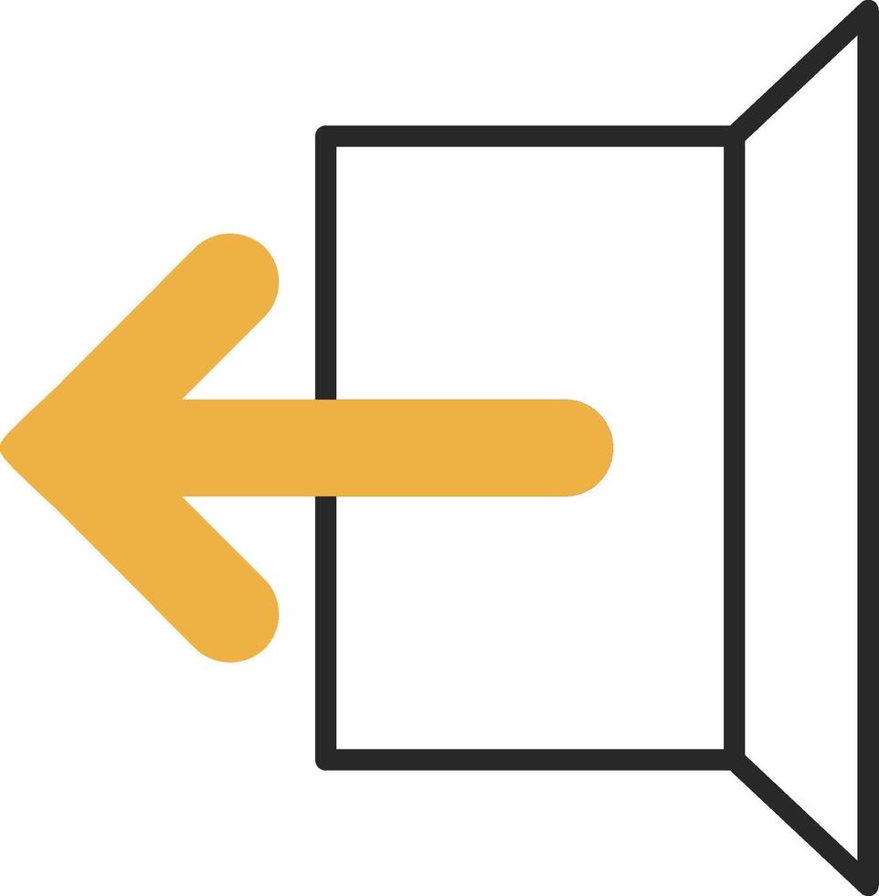 Logout Skined Filled Icon vector