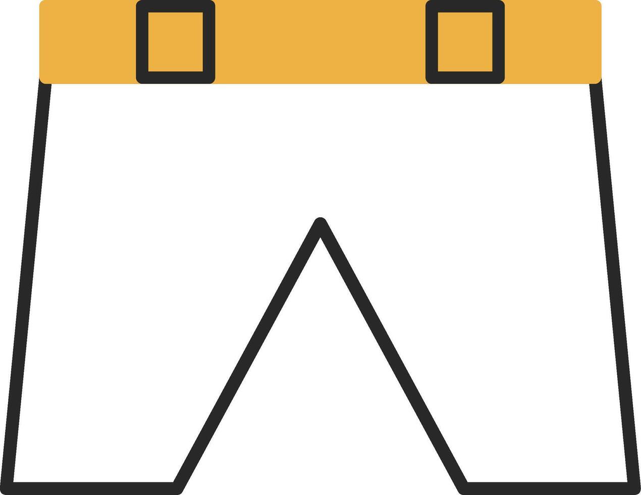Shorts Skined Filled Icon vector