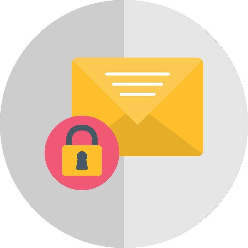 Private Message Flat Scale Icon vector