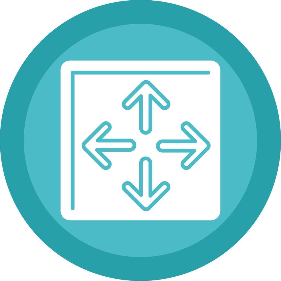 Maximize Glyph Multi Circle Icon vector