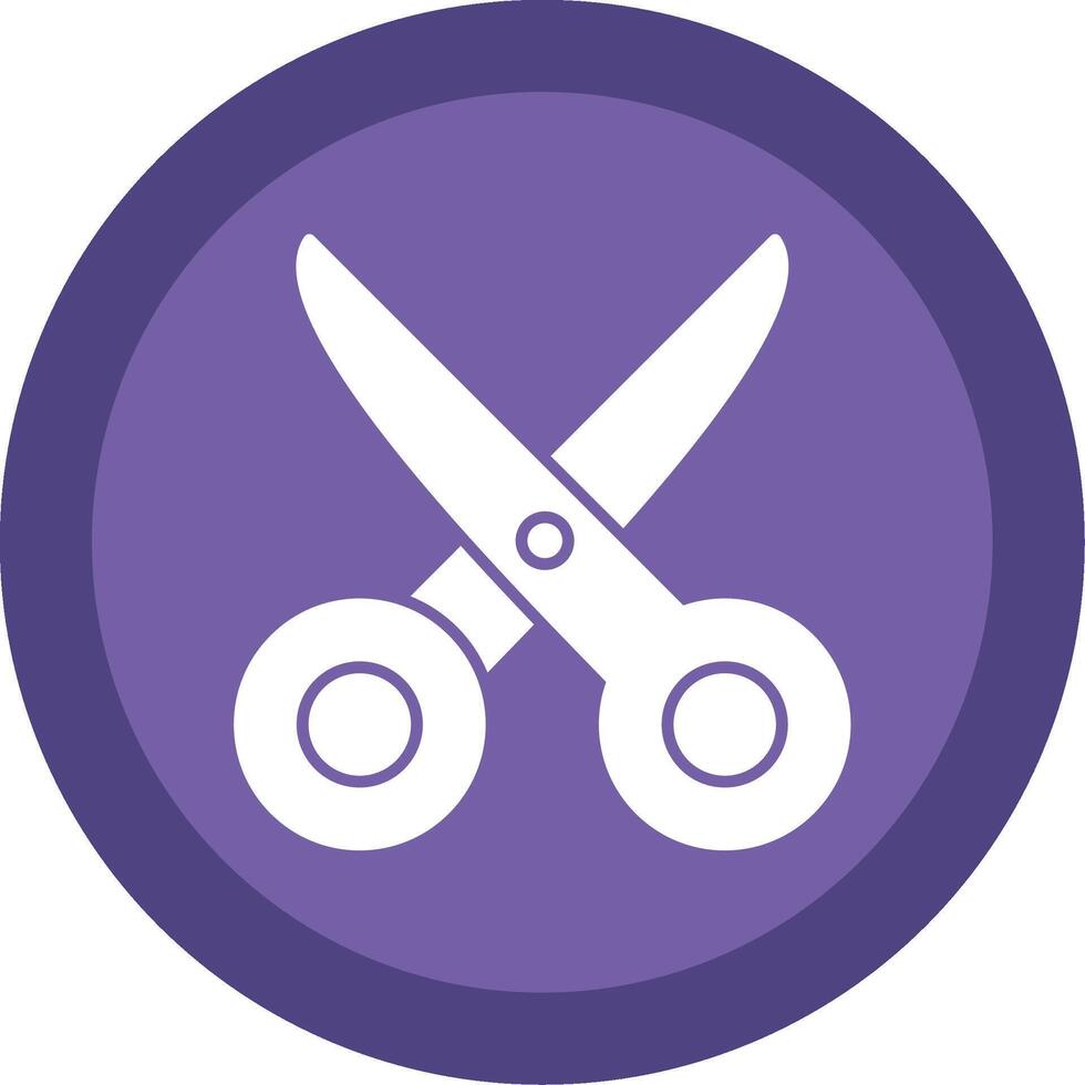 Scissors Glyph Multi Circle Icon vector