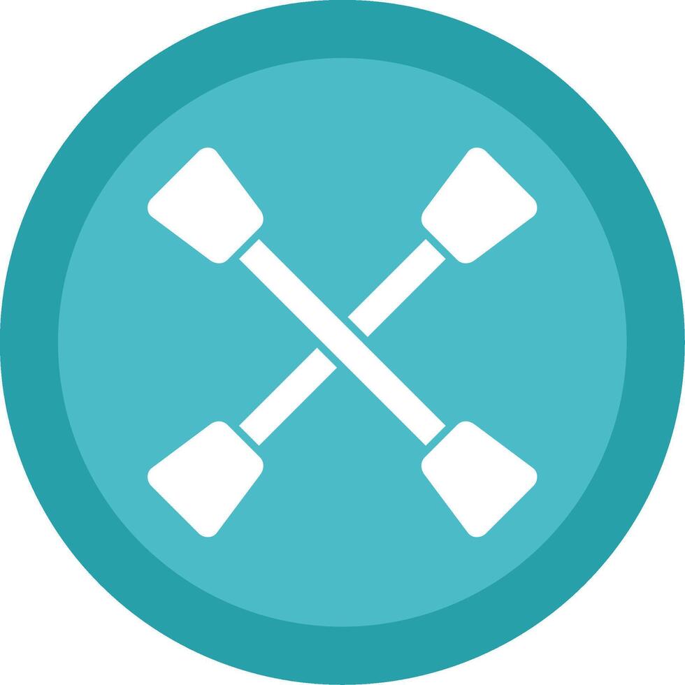 Paddles Glyph Multi Circle Icon vector