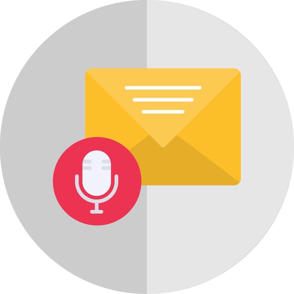 Audio Message Flat Scale Icon vector