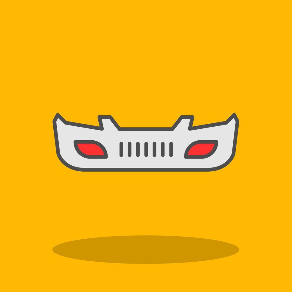 Bumper Filled Shadow Icon vector