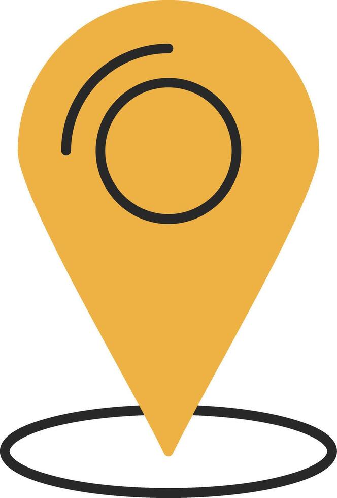 Location Skined Filled Icon vector