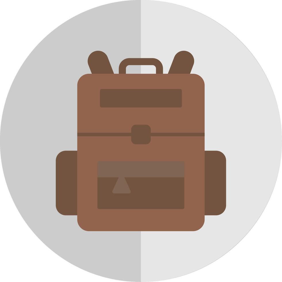 Backpack Flat Scale Icon vector