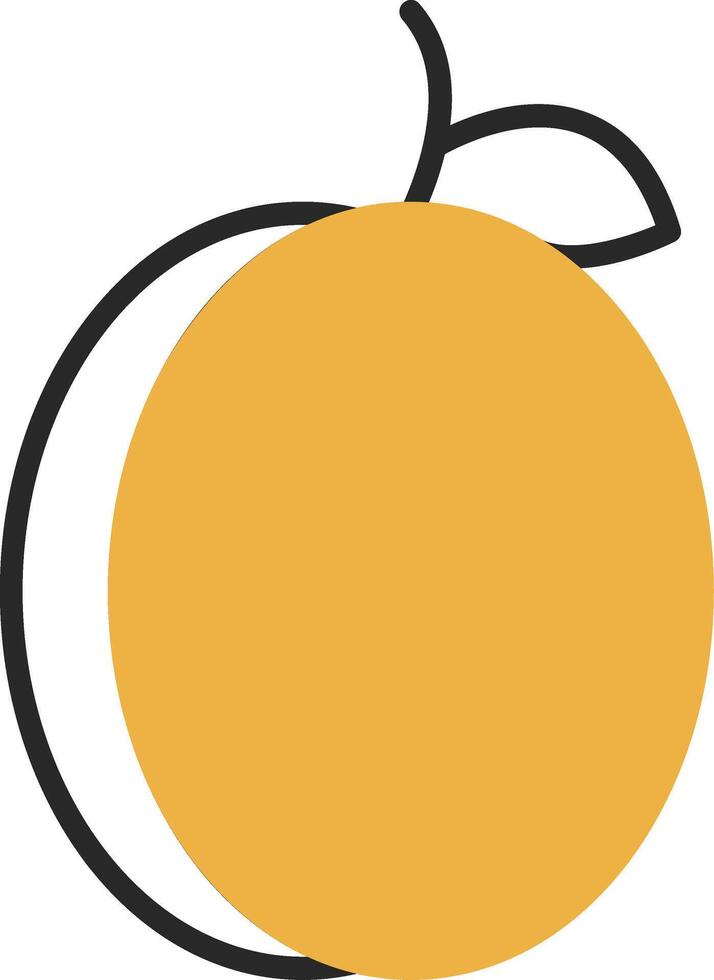 Plum Skined Filled Icon vector